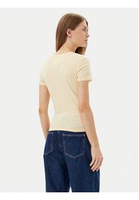 Tommy Jeans T-Shirt Essential DW0DW20316 Żółty Slim Fit. Kolor: żółty. Materiał: bawełna