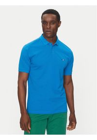 Hechter Paris Polo Pique H-Eco 74004 151902 Niebieski Regular Fit. Typ kołnierza: polo. Kolor: niebieski. Materiał: bawełna