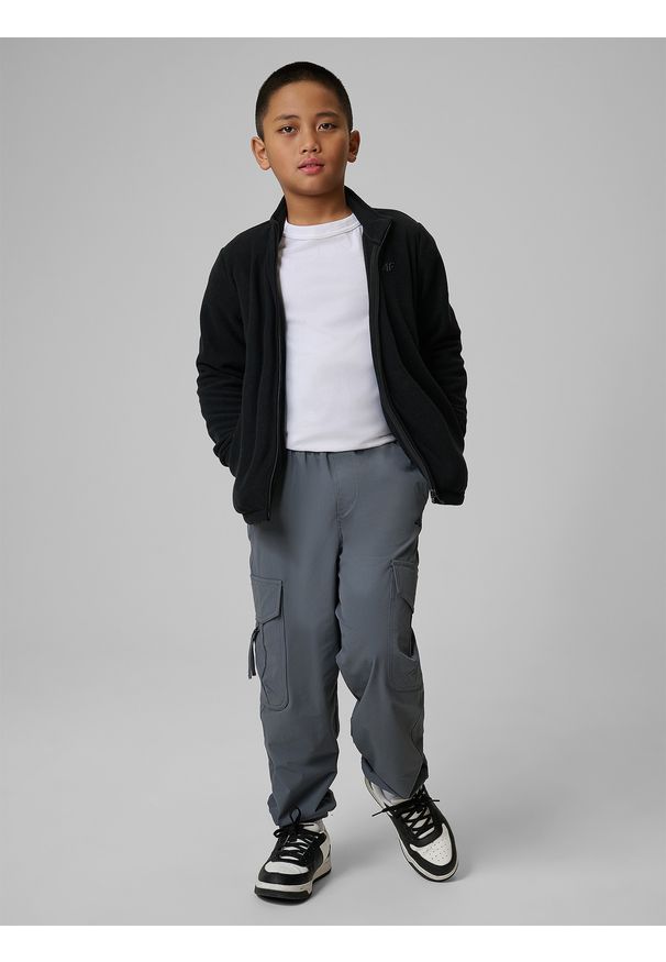 4f - 4F Polar regular bez kaptura chłopięcy - czarny 164 (13-14 lat). Typ kołnierza: bez kaptura. Kolor: czarny. Materiał: polar. Sezon: lato. Sport: wspinaczka, turystyka piesza