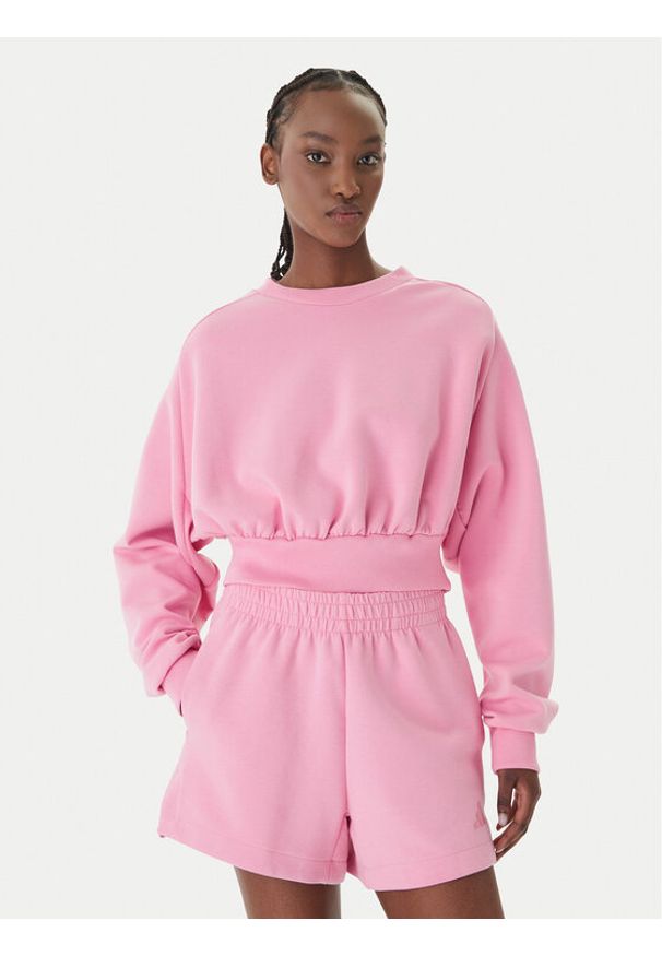 Adidas - adidas Bluza Soft Lux KA7016 Różowy Loose Fit. Kolor: różowy. Materiał: syntetyk