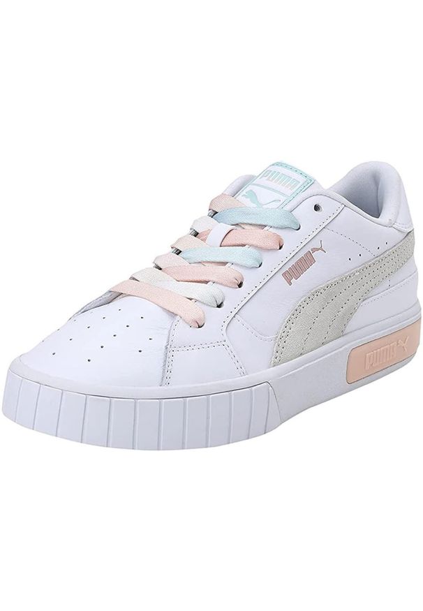Buty do chodzenia damskie Puma Cali Star Gl. Zapięcie: sznurówki. Kolor: biały. Materiał: materiał, skóra, tkanina, syntetyk. Szerokość cholewki: normalna. Sport: turystyka piesza