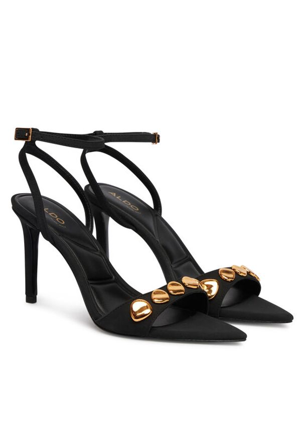 Aldo Sandały Leara 14298695 Czarny. Kolor: czarny. Materiał: materiał