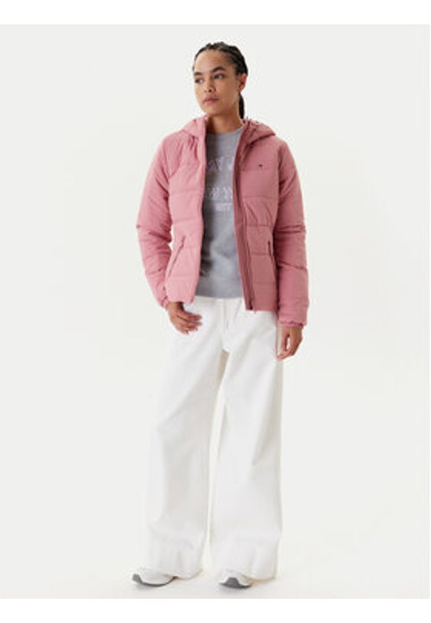Tommy Jeans Kurtka przejściowa DW0DW20959 Różowy Slim Fit. Kolor: różowy. Materiał: syntetyk