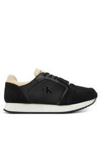 Calvin Klein Jeans Sneakersy Runner Laceup Low Mg Media YW0YW01644 Czarny. Kolor: czarny. Materiał: materiał #1