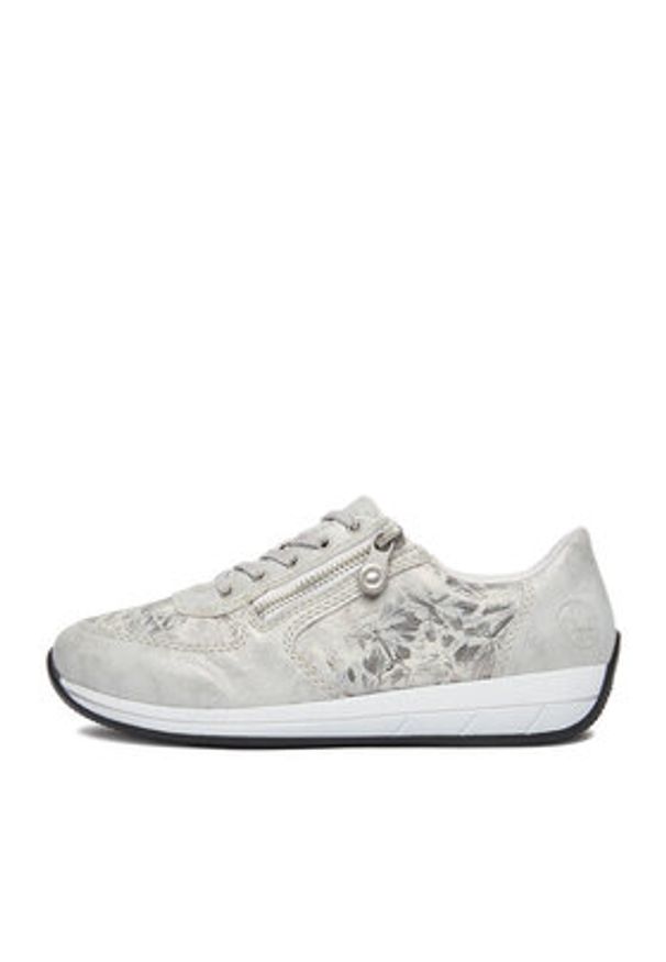 Rieker Sneakersy N1112-80 Srebrny. Kolor: srebrny. Materiał: materiał