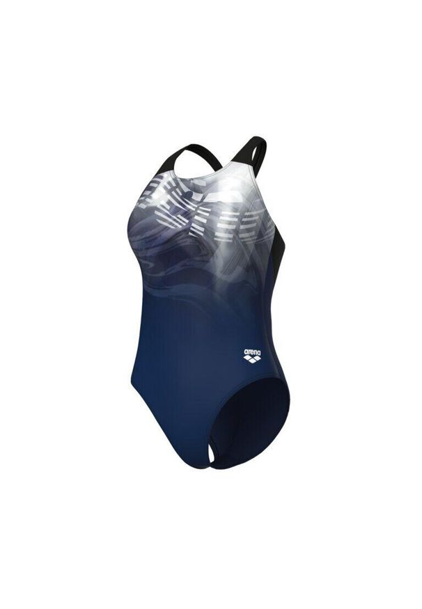 Damski kostium kąpielowy 1-częściowy Arena Dreaming V Back. Kolor: wielokolorowy, niebieski, czarny