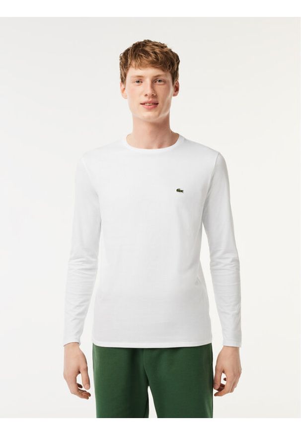 Longsleeve Lacoste. Kolor: biały. Długość rękawa: długi rękaw