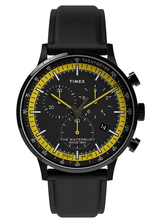 Timex - Zegarek TW2U04800. Rodzaj zegarka: cyfrowe. Kolor: czarny. Materiał: materiał, skóra, koronka
