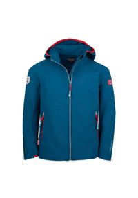 TROLLKIDS - Kurtka Trollkids Lekka Softshell Kolor Petrol. Kolor: wielokolorowy, zielony, żółty, turkusowy, niebieski. Materiał: elastan, poliamid. Sport: turystyka piesza #1
