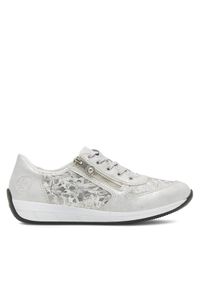 Rieker Sneakersy N1112-80 Srebrny. Kolor: srebrny. Materiał: skóra #1
