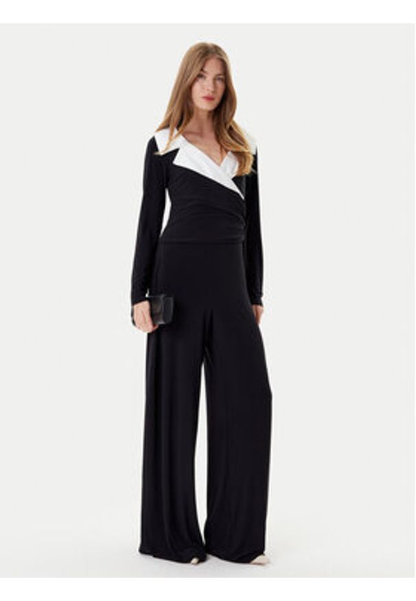 Joseph Ribkoff Kombinezon 253705 Czarny Wide Leg. Kolor: czarny. Materiał: syntetyk