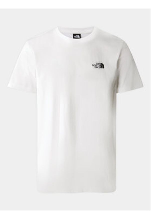 The North Face T-Shirt Simple Dome NF0A87NG Biały Regular Fit. Kolor: biały. Materiał: bawełna