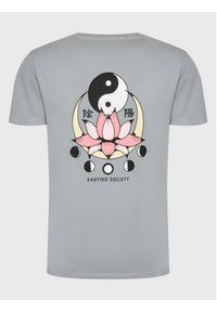 Kaotiko T-Shirt Lotus Ying Yang AL013-01-G002 Szary Regular Fit. Kolor: szary. Materiał: bawełna