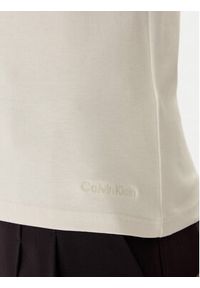Calvin Klein T-Shirt LV044C216G Écru Regular Fit. Materiał: bawełna