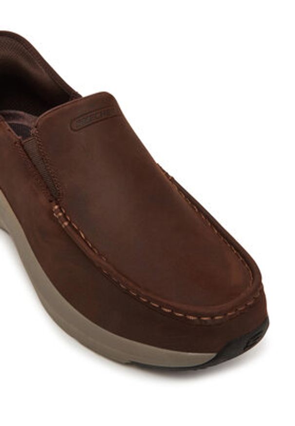 skechers - Skechers Półbuty Oswin 204866 Brązowy. Kolor: brązowy. Materiał: nubuk, skóra