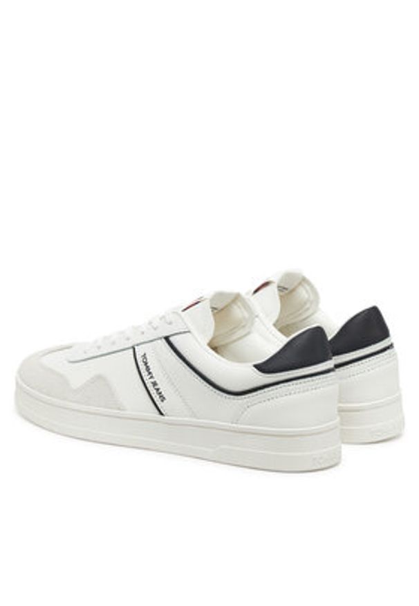 Tommy Jeans Sneakersy The Greenwich Leather EM0EM01571 Biały. Kolor: biały. Materiał: zamsz, skóra
