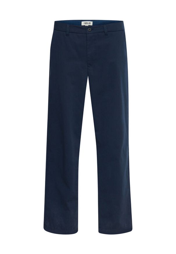 !SOLID - Solid Spodnie materiałowe 21107039 Granatowy Relaxed Fit. Kolor: niebieski. Materiał: syntetyk