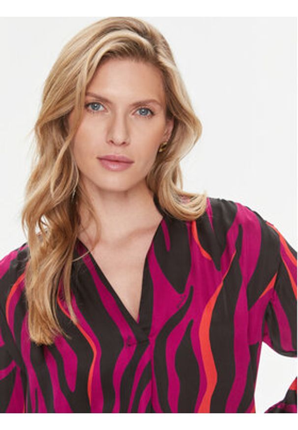 Pinko Bluzka Bettina 100577 A1B7 Kolorowy Relaxed Fit. Materiał: wiskoza. Wzór: kolorowy