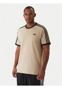 Adidas - adidas T-Shirt 3-Stripes KE7964 Beżowy Regular Fit. Kolor: beżowy. Materiał: bawełna #1