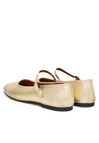 TOMMY HILFIGER - Tommy Hilfiger Baleriny Hilfiger Gold Ballerinas FW0FW09320 Złoty. Kolor: złoty. Materiał: skóra #4