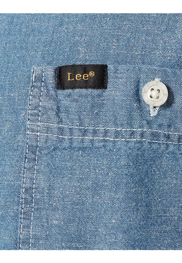 Lee - LEE LEESURE SHIRT MĘSKIE KOSZULE JEANSOWE INDIGO L66NMWDK 112140570. Materiał: jeans