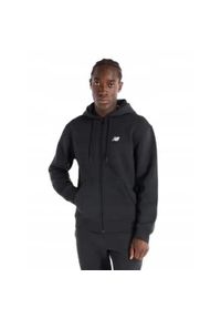 New Balance - Bluza na co dzień męska NEW BALANCE na zamek z kapturem. Typ kołnierza: kaptur. Kolor: czarny. Materiał: dresówka. Sport: bieganie #1