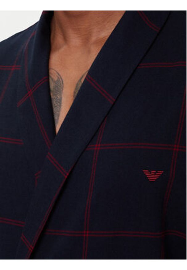 Emporio Armani Underwear Szlafrok EM002248 AF15008 FB058 Granatowy. Kolor: niebieski. Materiał: bawełna