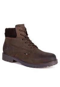 U.S. Polo Assn. Trapery YUMI002M/DL1 Brązowy. Kolor: brązowy. Materiał: zamsz, skóra