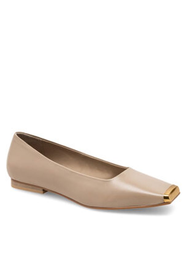 Gino Rossi Baleriny ENNA-01 Beżowy. Kolor: beżowy. Materiał: skóra