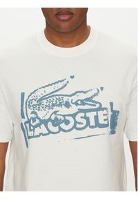 Lacoste T-Shirt TH0284 Écru Classic Fit. Materiał: bawełna #4