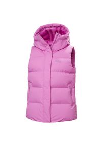 Damska kurtka bez rękawów z kapturem Helly Hansen Adore. Typ kołnierza: kaptur. Kolor: różowy. Materiał: puch. Długość rękawa: bez rękawów. Sport: turystyka piesza #1