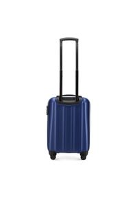 Wittchen - Walizka kabinowa z polikarbonu fakturowana granatowa. Kolor: niebieski. Materiał: guma. Styl: klasyczny #8