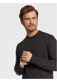 TOMMY HILFIGER - Tommy Hilfiger Sweter MW0MW28046 Szary Regular Fit. Kolor: szary. Materiał: bawełna #3
