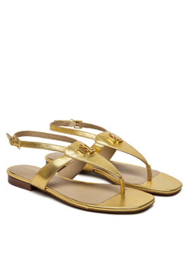 Lauren Ralph Lauren - LAUREN RALPH LAUREN Sandały Everley 802959147001 Złoty. Kolor: złoty. Materiał: skóra