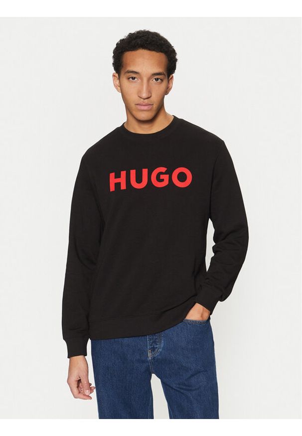 Hugo Bluza Dem 50477328 Czarny Regular Fit. Kolor: czarny. Materiał: bawełna