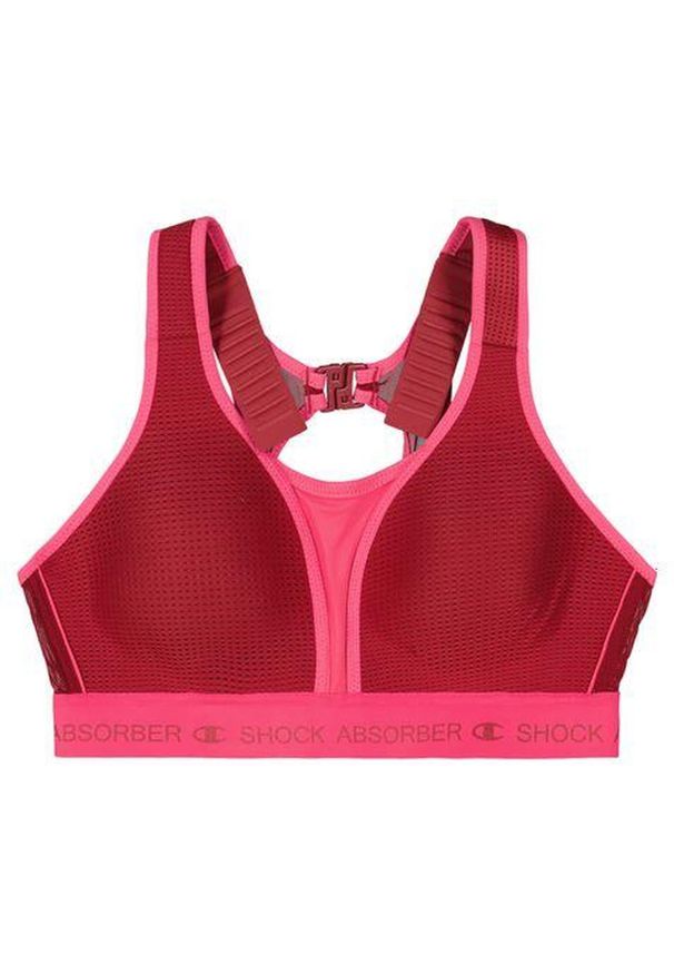 Champion - Biustonosz treningowy Shock Absorber Ultimate Run Bra Padded. Kolor: czerwony. Sport: bieganie