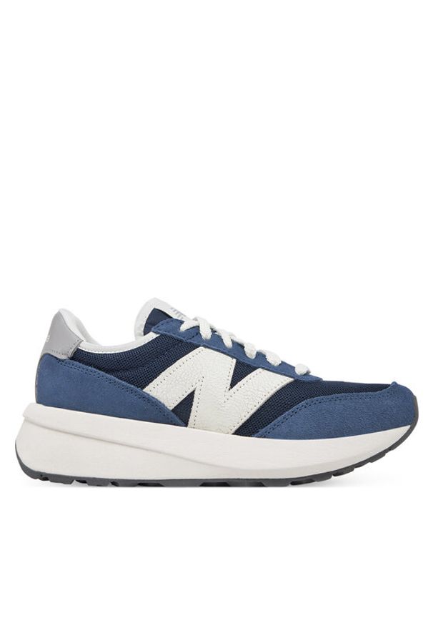 New Balance Sneakersy GS370AG Granatowy. Kolor: niebieski. Materiał: skóra, zamsz