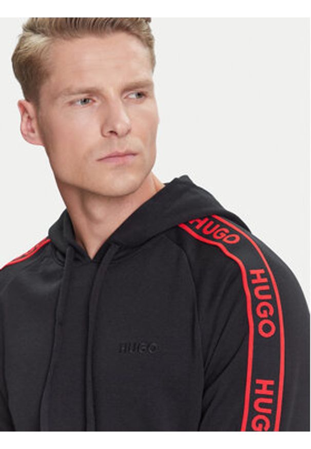 Hugo - HUGO Bluza Liam 50540921 Czarny Regular Fit. Kolor: czarny. Materiał: bawełna