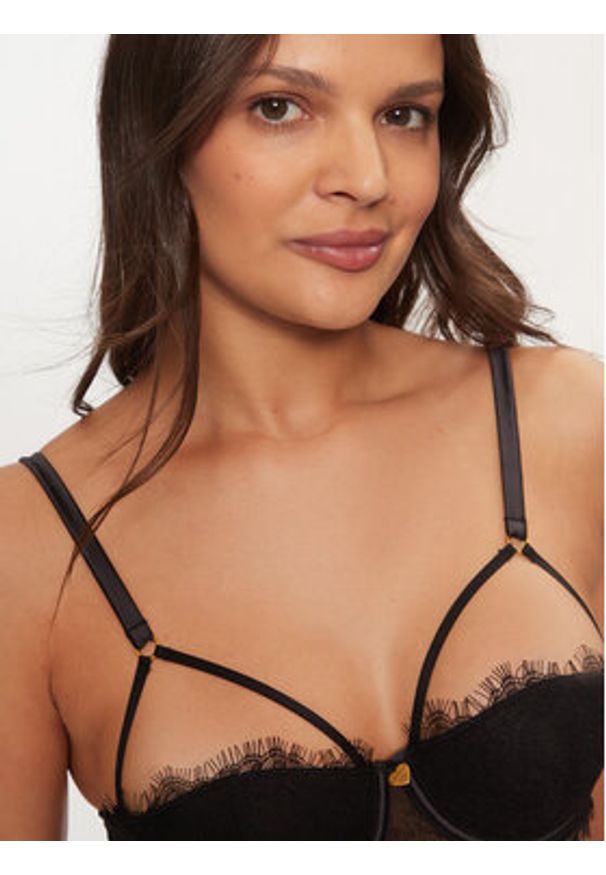 TwinSet - TWINSET Biustonosz balkonetka 242LL6J33 Czarny. Kolor: czarny. Materiał: syntetyk