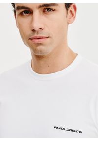 Pako Lorente - PAKO LORENTE – Biały t-shirt męski. Kolor: czarny, niebieski, biały. Materiał: bawełna #4