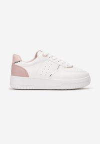 Renee - Biało-Różowe Sneakersy Thessaros. Kolor: biały #4