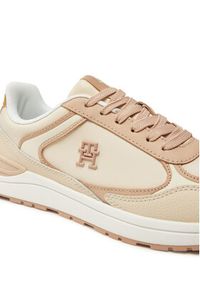 TOMMY HILFIGER - Tommy Hilfiger Sneakersy FW0FW08325 Beżowy. Kolor: beżowy. Materiał: skóra #5