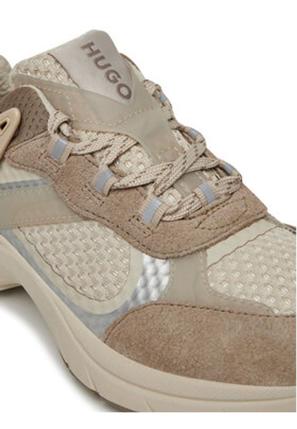 Hugo - HUGO Sneakersy GO2 50536259 Beżowy. Kolor: beżowy. Materiał: zamsz, skóra