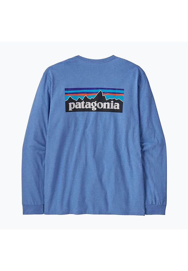 Longsleeve męski Patagonia P-6 Logo Responsibili. Kolor: niebieski. Długość rękawa: długi rękaw