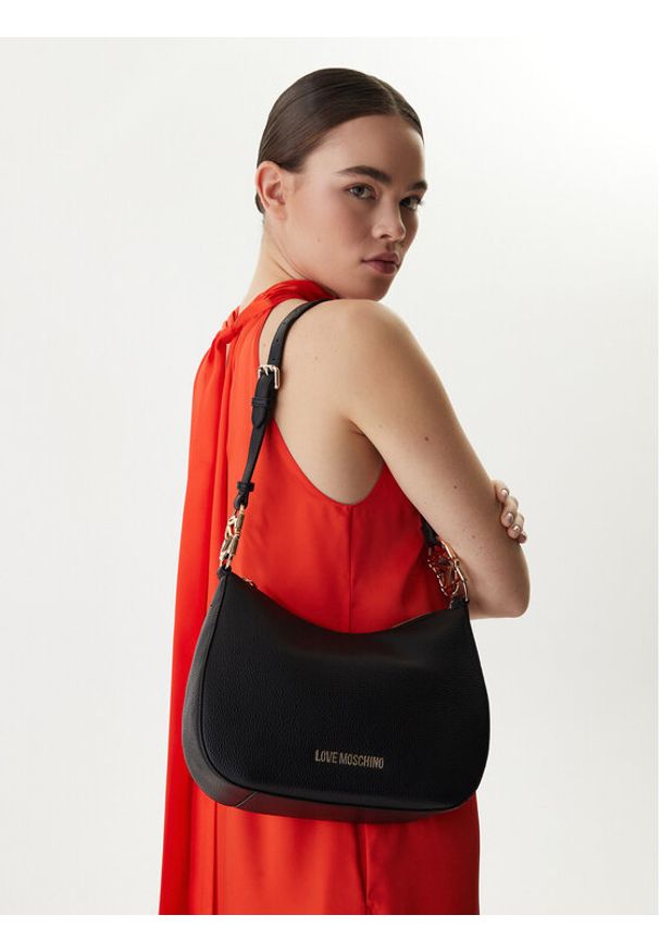 Love Moschino - LOVE MOSCHINO Torebka JC4012PP1OLB0000 Czarny. Kolor: czarny. Materiał: skórzane