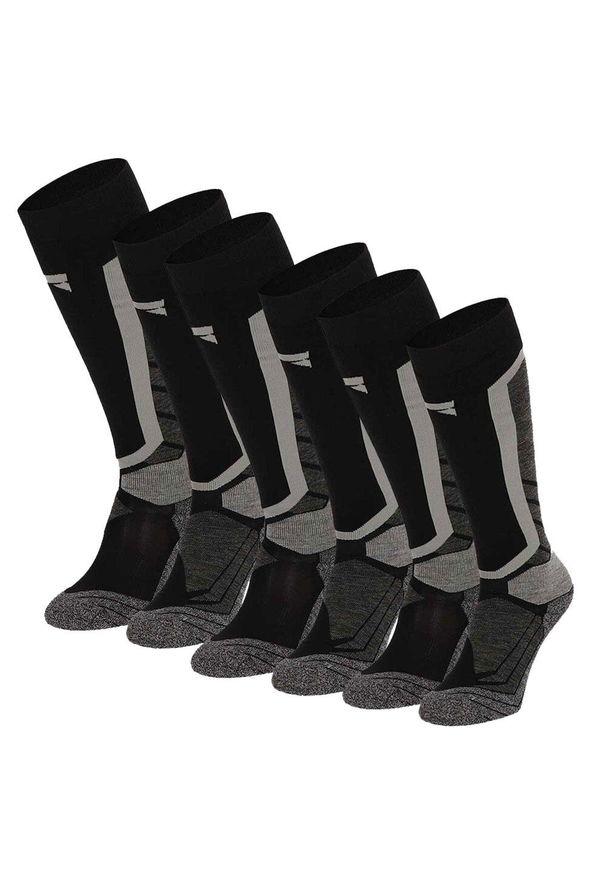 XTREME SOCKSWEAR - Skarpety snowboardowe Xtreme, 6 par, Multi Czarny. Kolor: czarny. Sport: snowboard