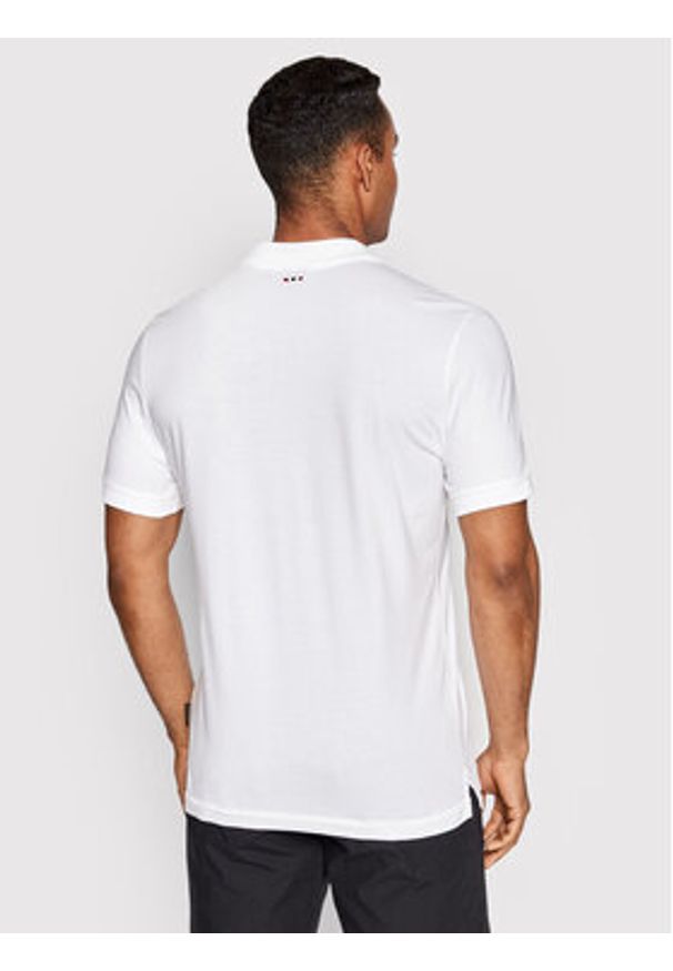 Napapijri Polo Elbas Jersey NP0A4GB4 Biały Regular Fit. Typ kołnierza: polo. Kolor: biały. Materiał: bawełna