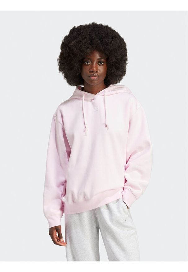 Adidas - adidas Bluza adicolor Essentials IR5927 Różowy Oversize. Kolor: różowy. Materiał: bawełna