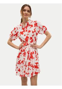 Vero Moda Sukienka koszulowa Dicthe 10303728 Czerwony Regular Fit. Kolor: czerwony. Materiał: bawełna. Typ sukienki: koszulowe #6