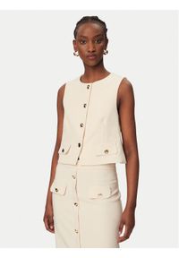 Rinascimento Kamizelka garniturowa CFC0128265003 Beżowy Slim Fit. Kolor: beżowy. Materiał: syntetyk #1